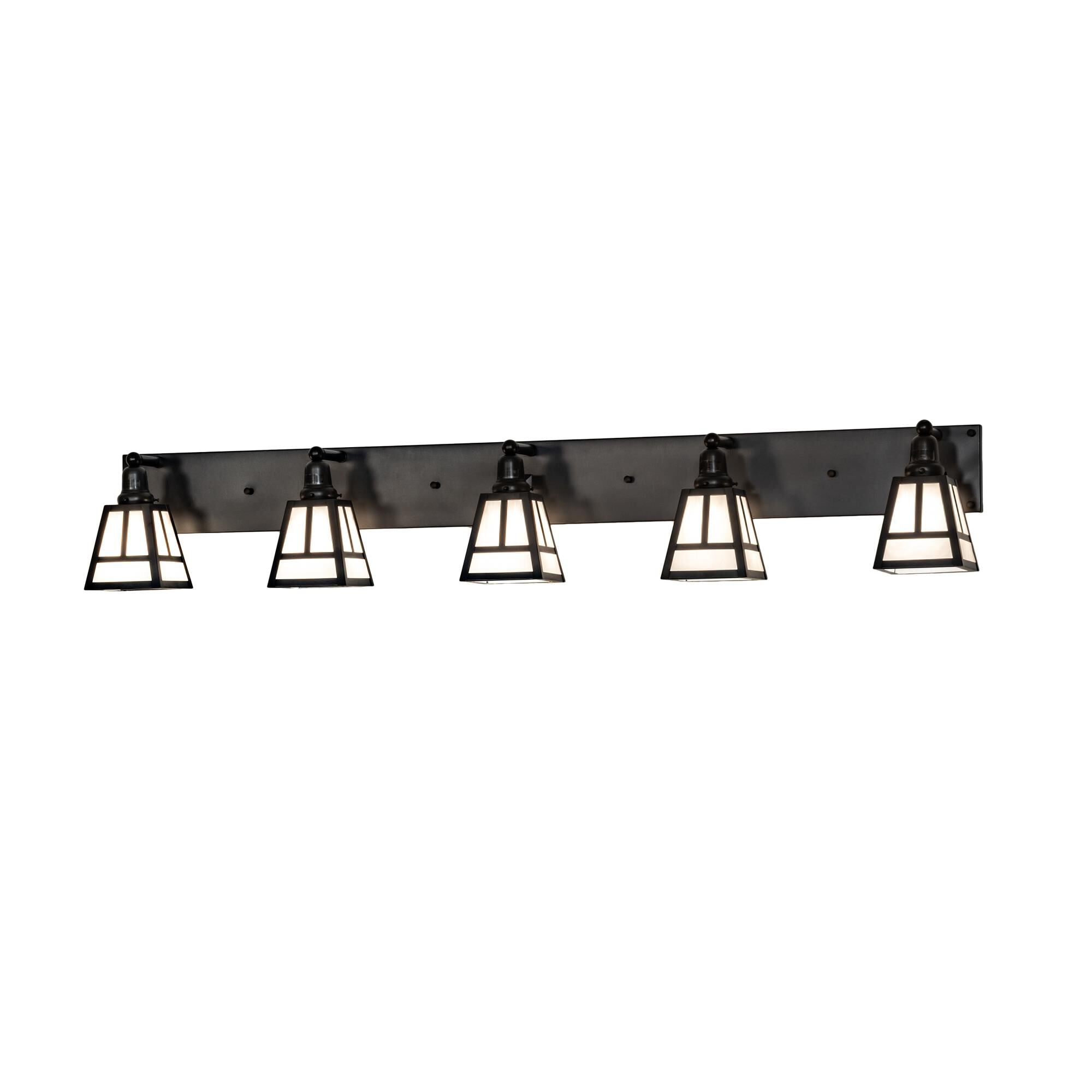 T Mission 64 Inch 5 Light Bath Vanity Fixture, Bathroom Vanity Light, Height: 10.0 Inches