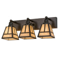 T Mission 24 Inch 3 Light Bath Vanity Fixture - Vanity Light, Bathroom Vanity Light, Height: 10.0 Inches