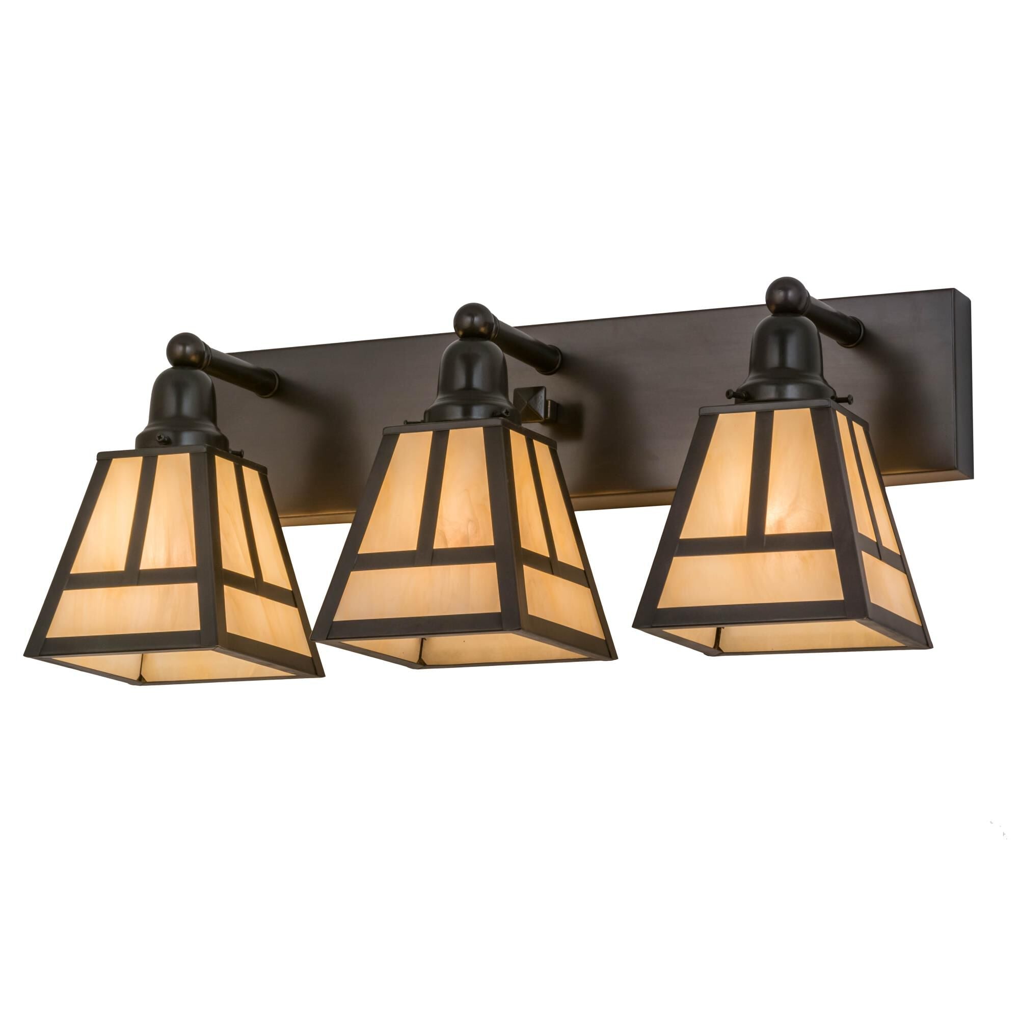 T Mission 24 Inch 3 Light Bath Vanity Fixture - Vanity Light, Bathroom Vanity Light, Height: 10.0 Inches