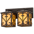 14 Inch 2 Light Bath Vanity Fixture, Bathroom Vanity Light, Height: 9.0 Inches