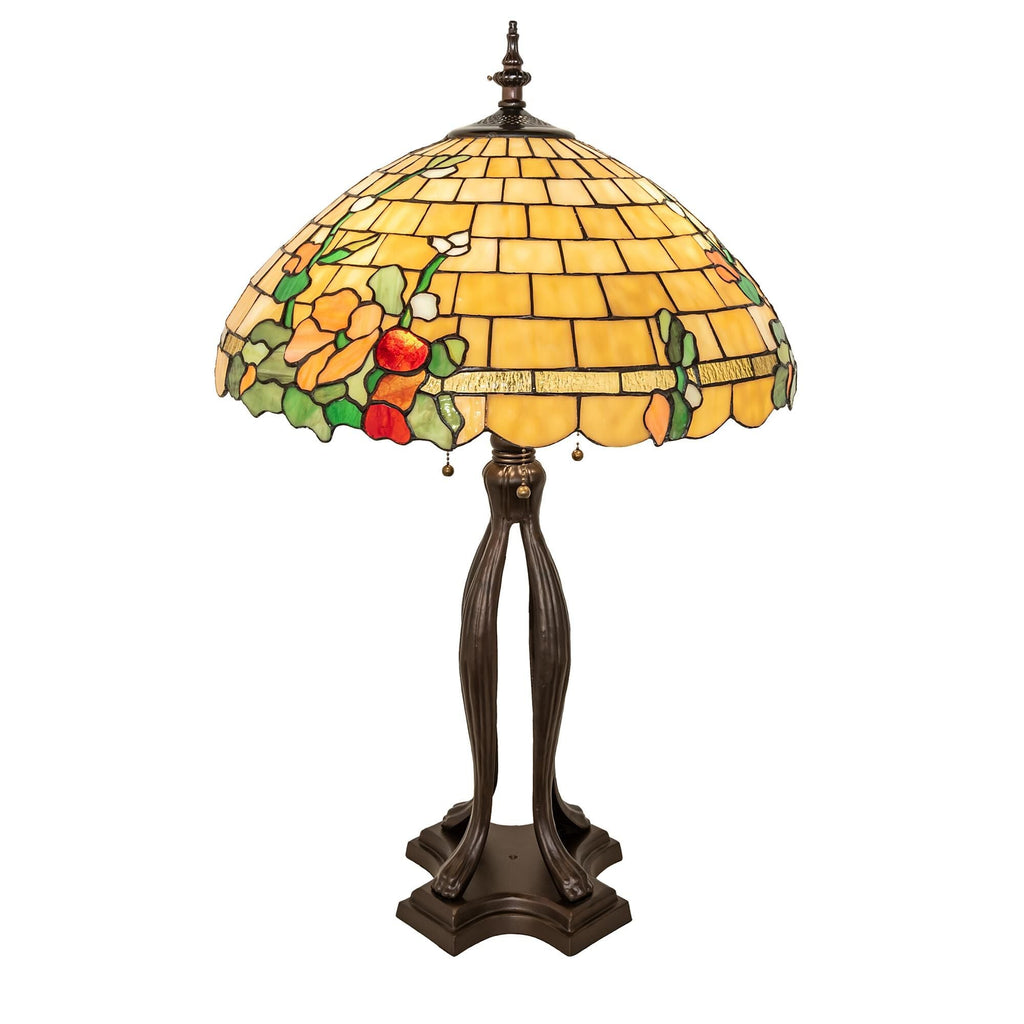 Duffner And Kimberly Hollyhock 33 Inch Table Light, Bedside Table Lamp, Height: 33.0 Inches