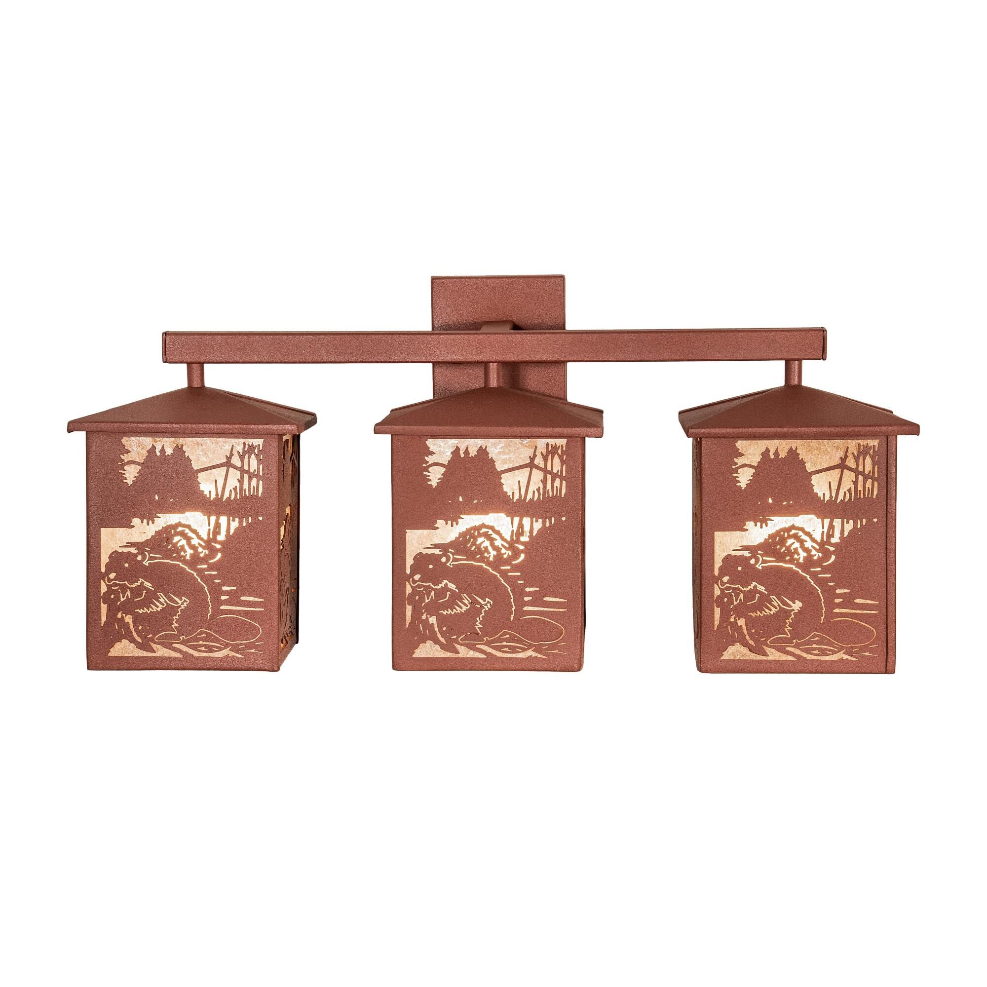 Beaver At Work 27 Inch 3 Light Led Bath Vanity Fixture, Bathroom Vanity Light, detail 4