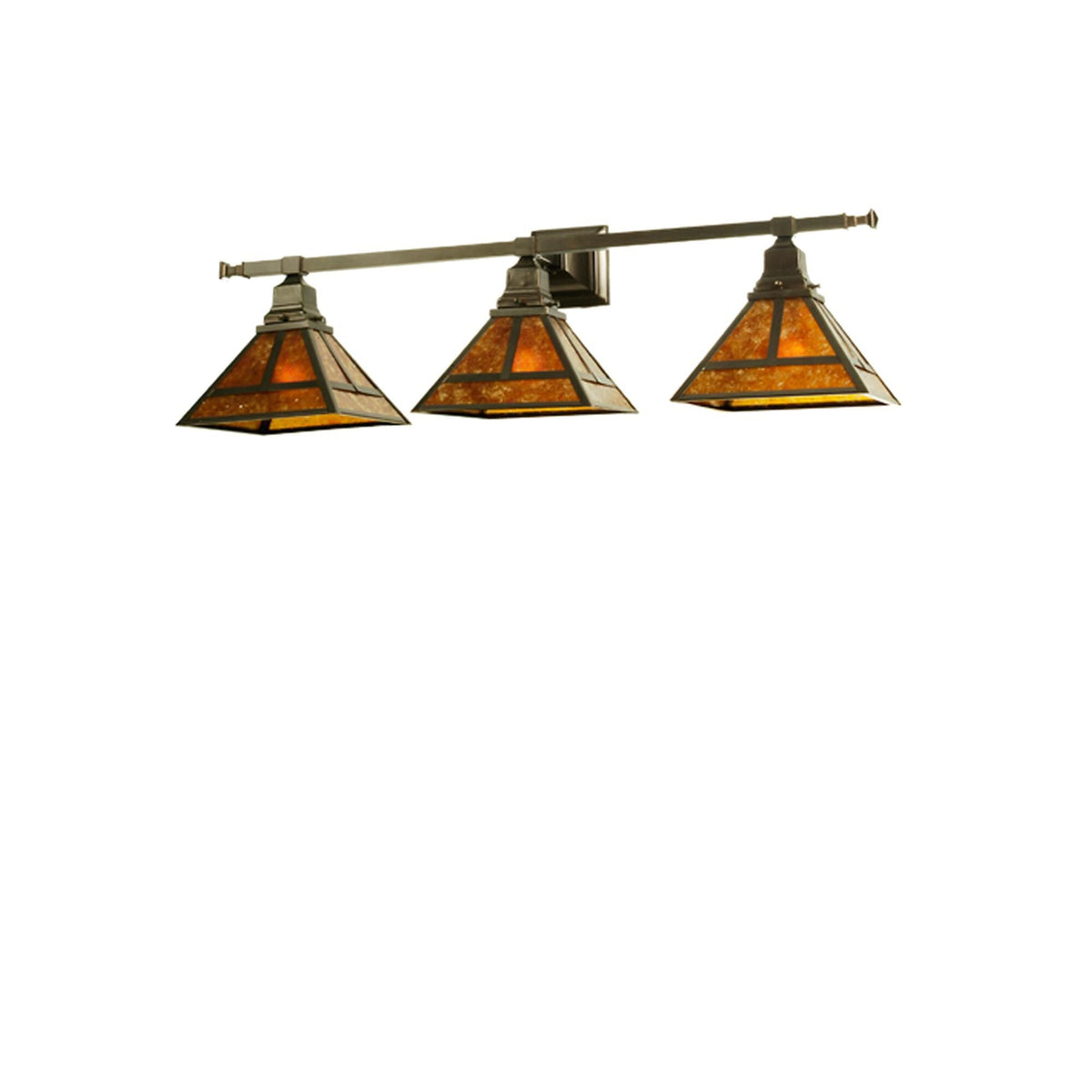 T Mission 36 Inch 3 Light Bath Vanity Fixture, Bathroom Vanity Light, Height: 12.0 Inches