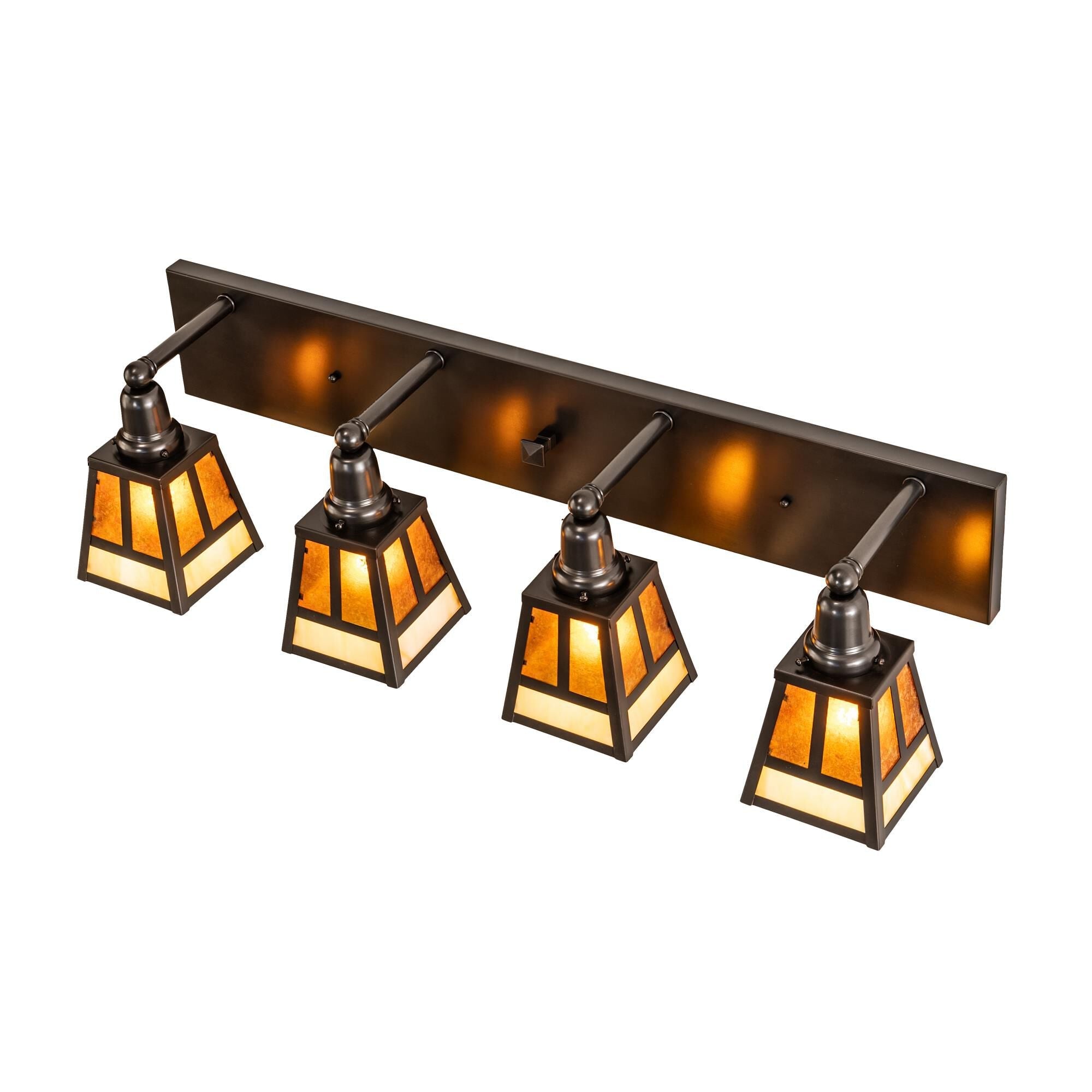 T Mission 36 Inch 4 Light Bath Vanity Fixture - Height: 10.0 Inches, Bathroom Vanity Light, detail 3