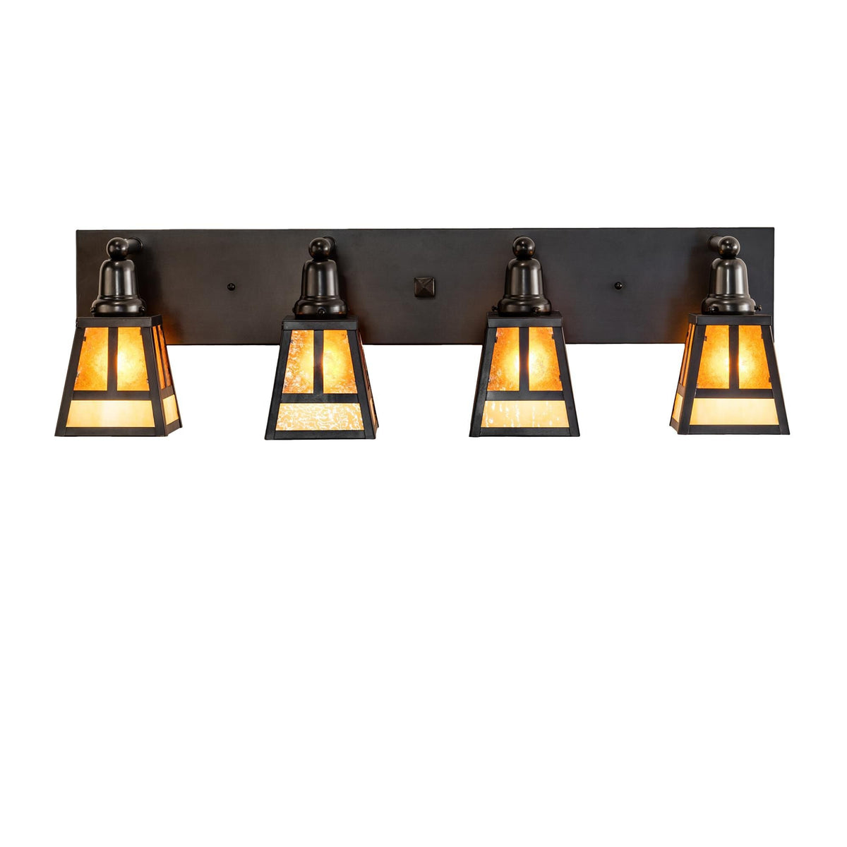 T Mission 36 Inch 4 Light Bath Vanity Fixture - Height: 10.0 Inches, Bathroom Vanity Light, detail 4