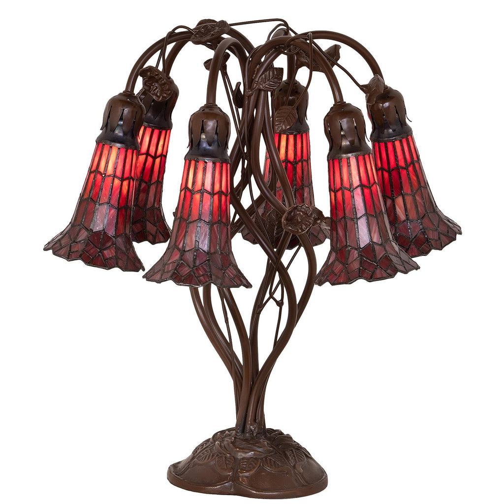 Stained Glass Pond Lily 18 Inch Table Light, Bedside Table Lamp, Height: 18.0 Inches