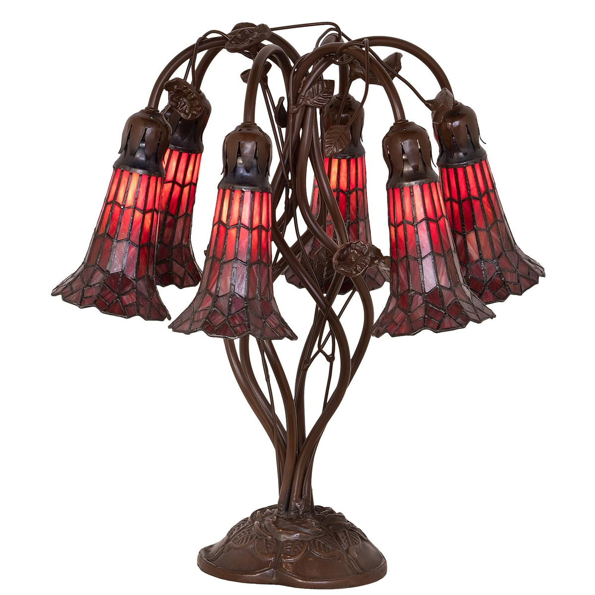 Stained Glass Pond Lily 18 Inch Table Light, Bedside Table Lamp, Height: 18.0 Inches