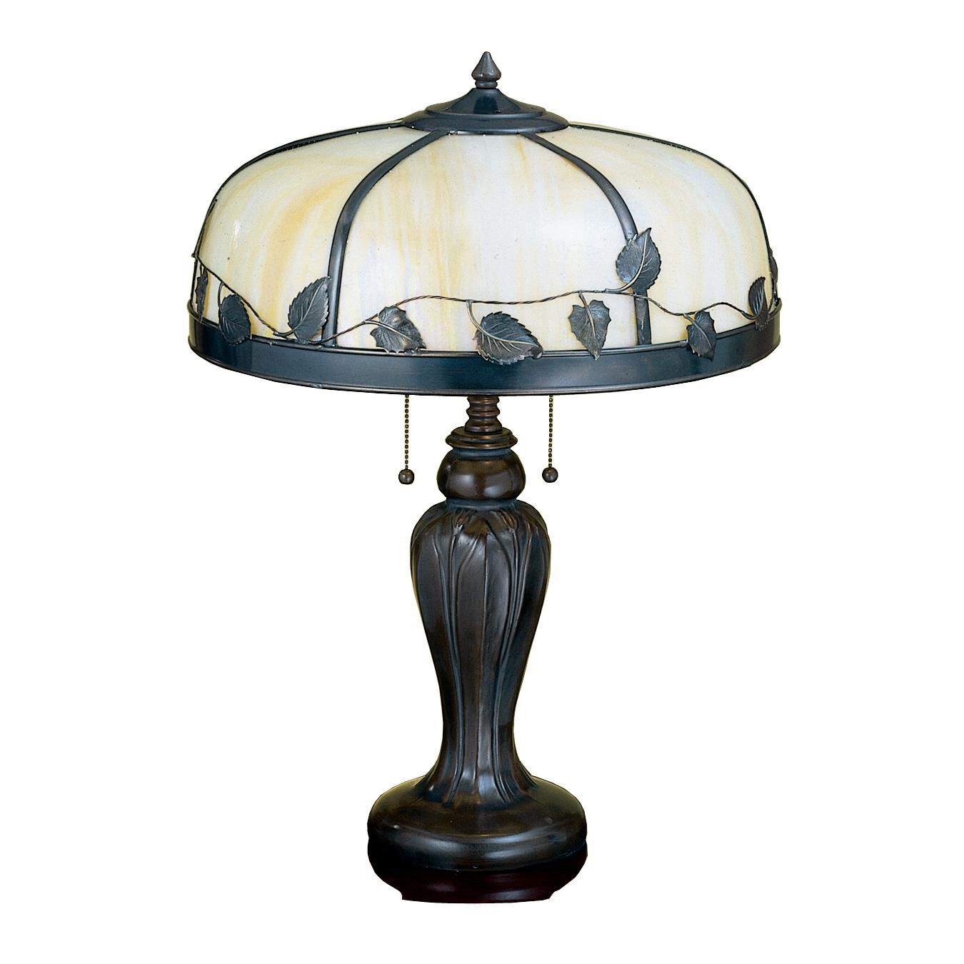 Arts And Crafts Maple Leaf 25 Inch Table Light, Bedside Table Lamp, Height: 25.0 Inches