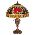 Roses And Scrolls 25 Inch Table Light, Bedside Table Lamp, Height: 25.0 Inches