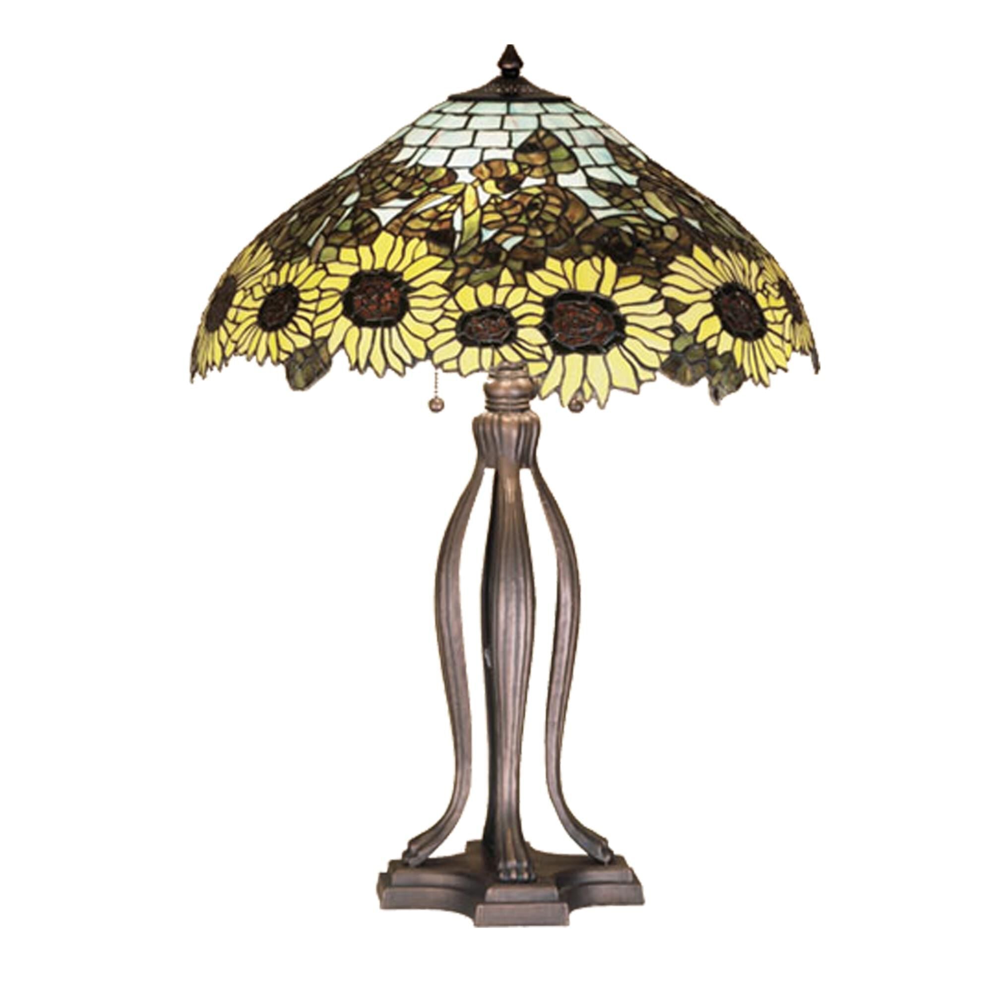 Wild Sunflower 30 Inch Table Light, Bedside Table Lamp, Height: 30.0 Inches