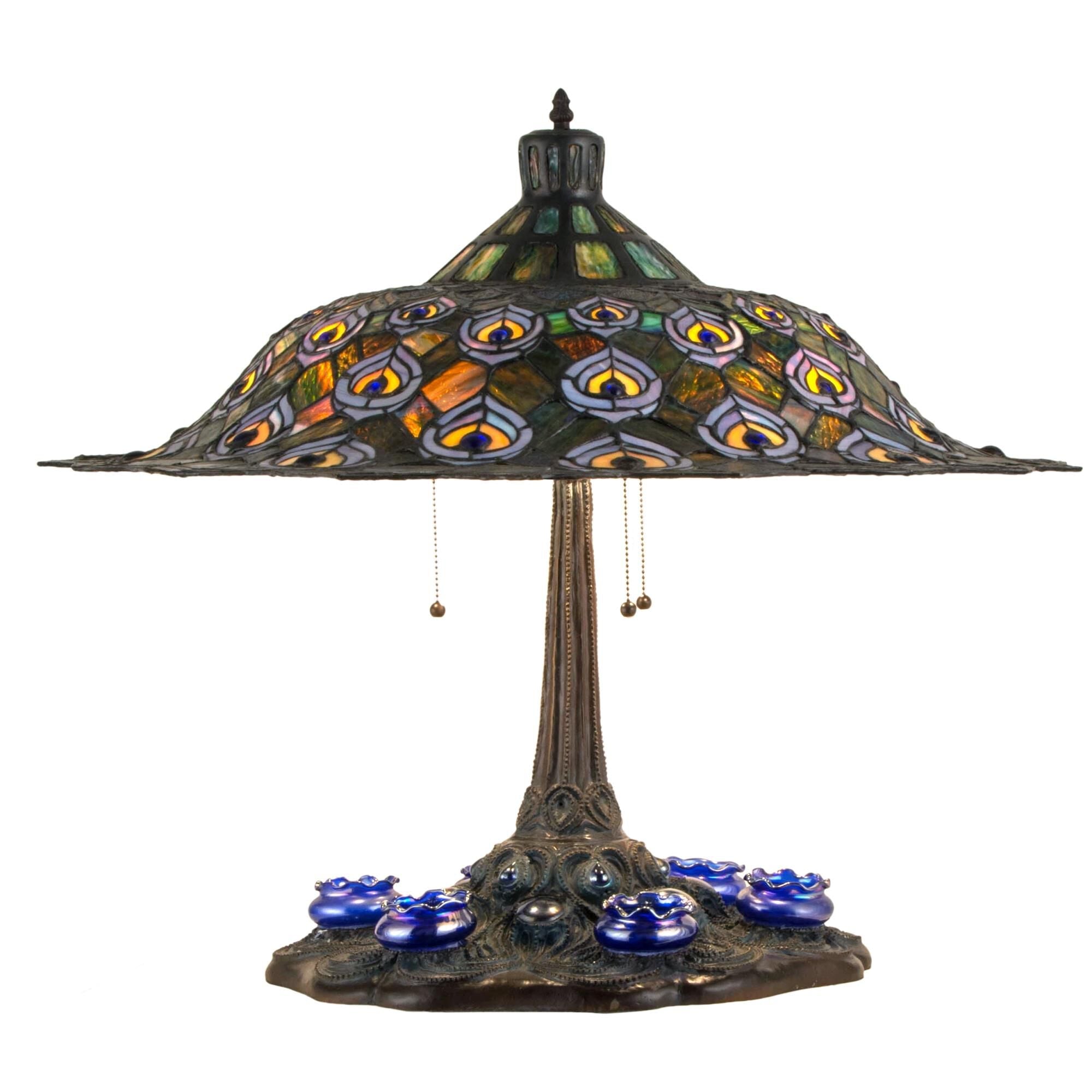 Peacock Feather 26 Inch Table Light, Bedside Table Lamp, Height: 26.5 Inches