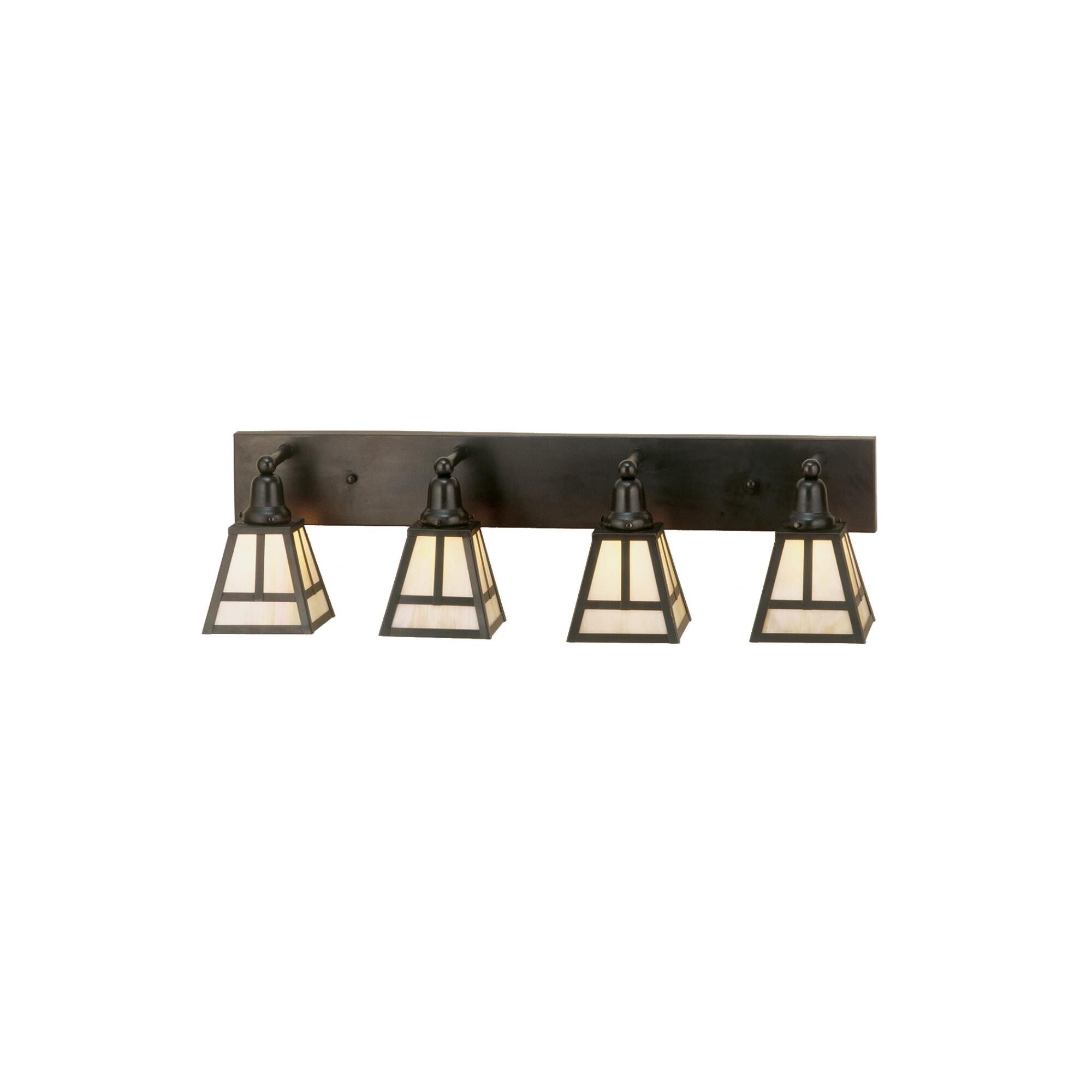 T Mission 36 Inch 4 Light Bath Vanity Fixture - Vanity Light, Bathroom Vanity Light, Height: 10.0 Inches