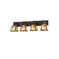 Winter Pine 36 Inch 4 Light Bath Vanity Fixture, Bathroom Vanity Light, Height: 10.0 Inches