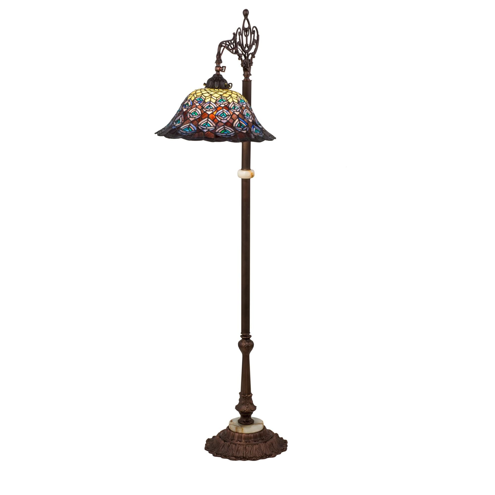 Peacock Feather 61 Inch Table Light, Bedside Table Lamp, Height: 61.0 Inches