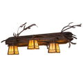 Pine Branch Valley View 38 Inch 3 Light Bath Vanity Fixture - Height: 14.0 Inches, Bathroom Vanity Light