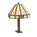 Curated Geometric Newel 15 Inch Accent Lamp, Bedside Table Lamp, Height: 15.0 Inches