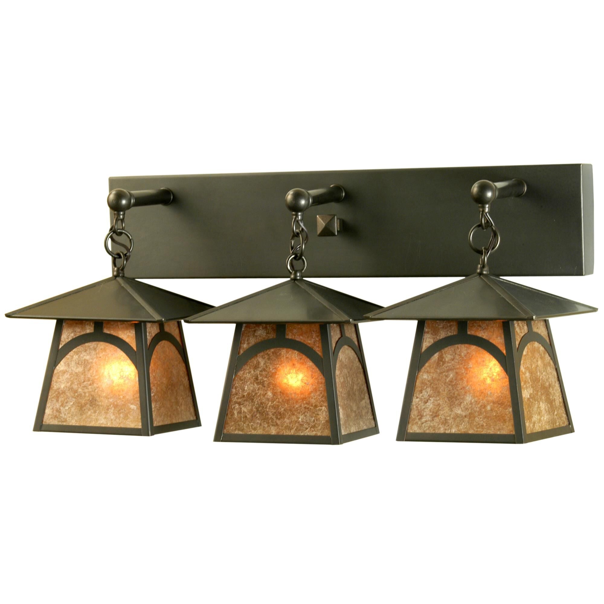 Stillwater Hill Top 26 Inch 3 Light Bath Vanity Fixture, Bathroom Vanity Light, Height: 12.0 Inches
