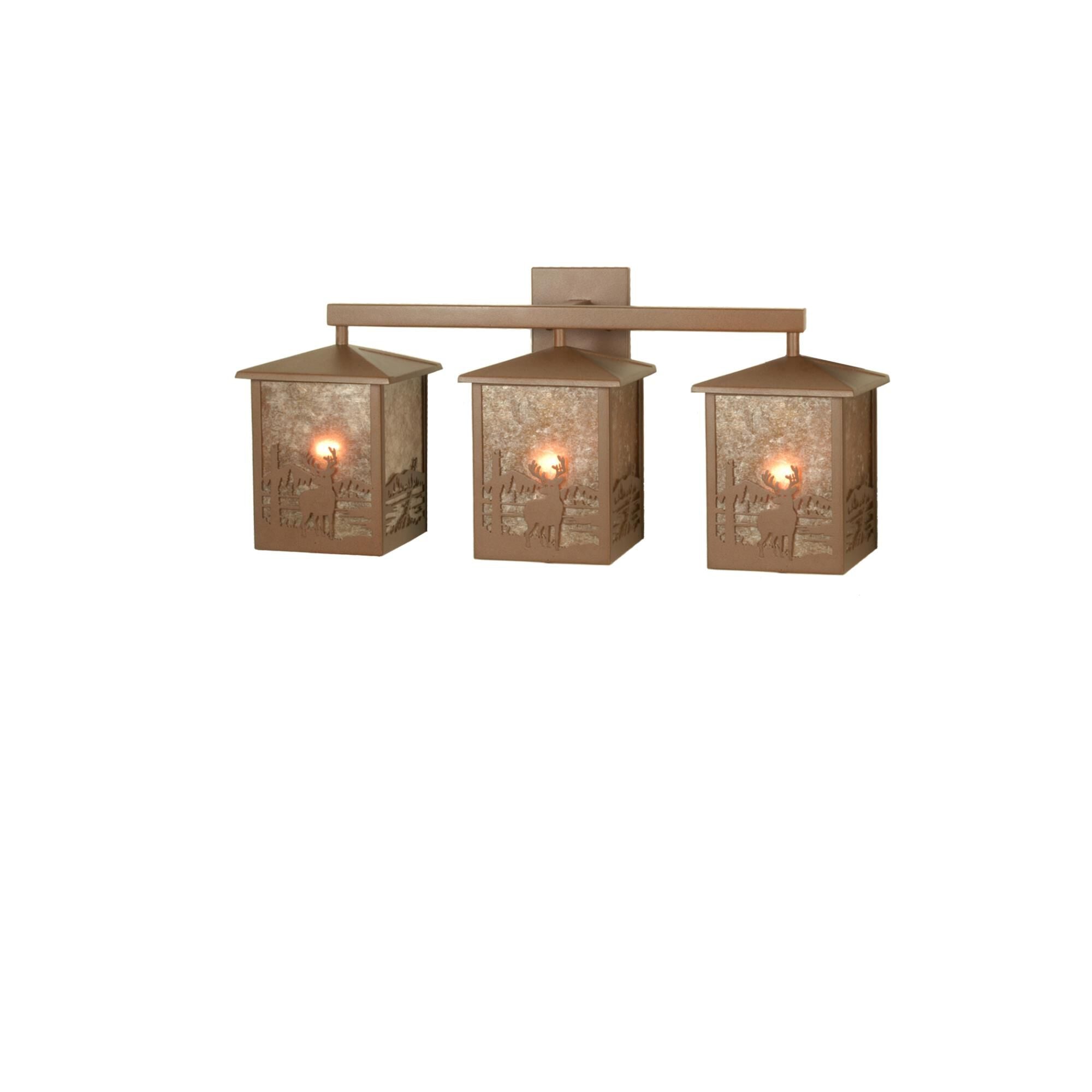 Deer Creek 27 Inch 3 Light Bath Vanity Fixture, Bathroom Vanity Light, Height: 11.5 Inches