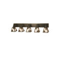 Maple Leaf 48 Inch 5 Light Bath Vanity Fixture, Bathroom Vanity Light, Height: 10.0 Inches