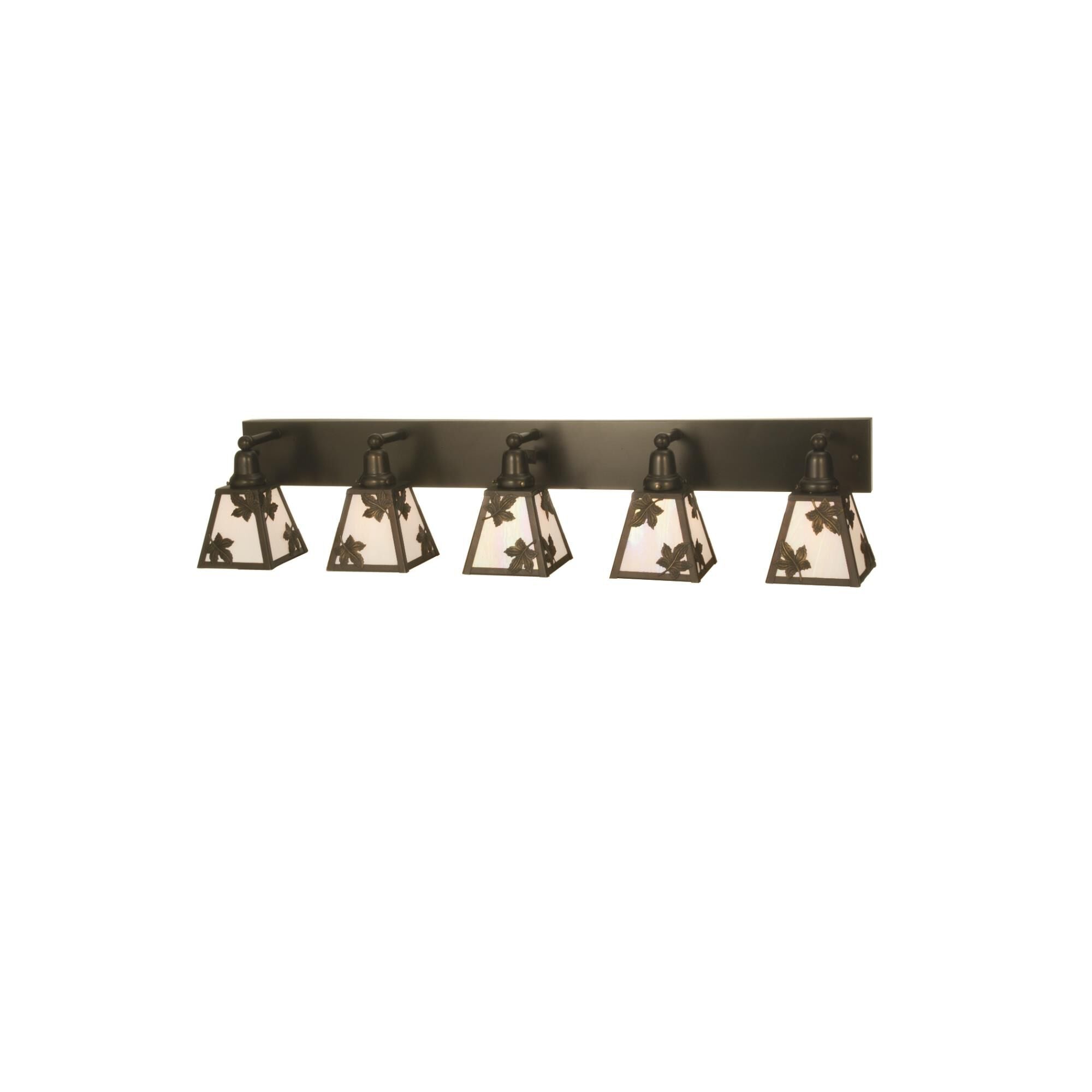 Maple Leaf 48 Inch 5 Light Bath Vanity Fixture, Bathroom Vanity Light, Height: 10.0 Inches