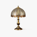 Meyde Table Light, Bedside Table Lamp, Brass, ∅ 11.8″ x H 18.5″