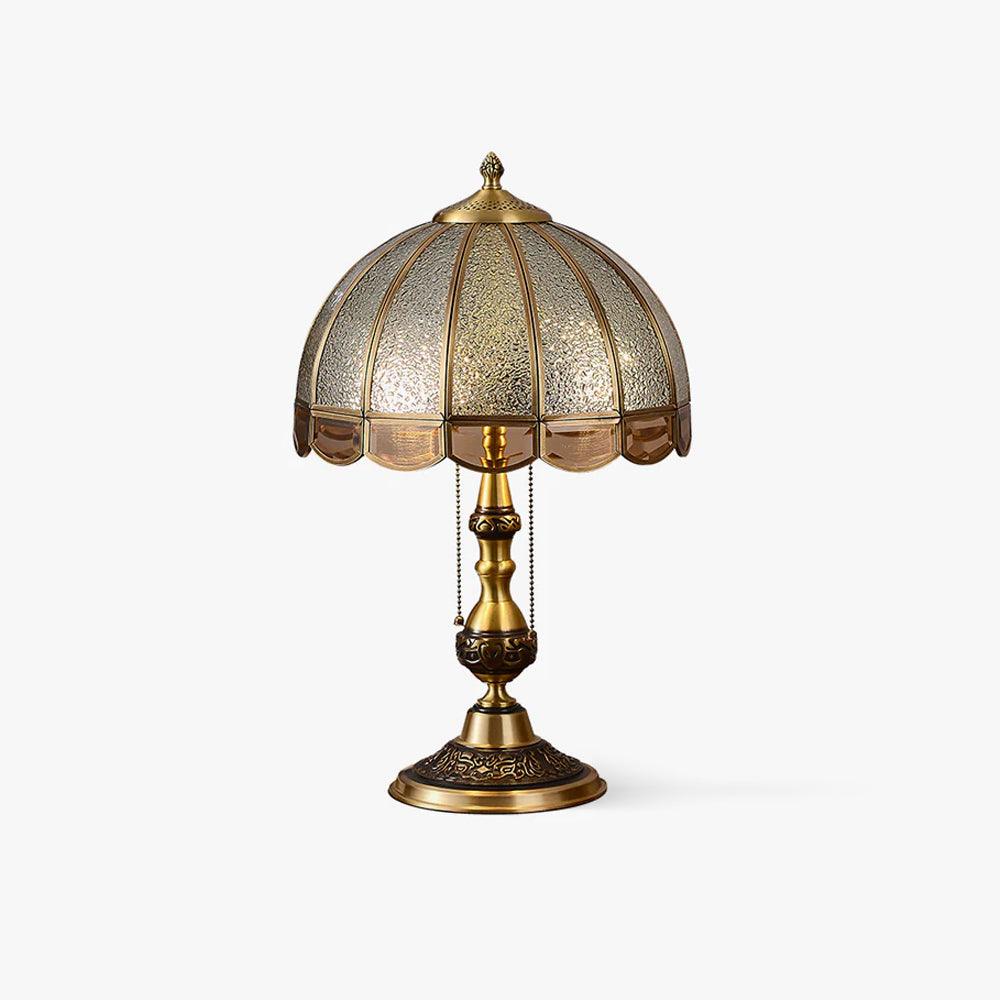 Meyde Table Light, Bedside Table Lamp, Brass, ∅ 11.8″ x H 18.5″