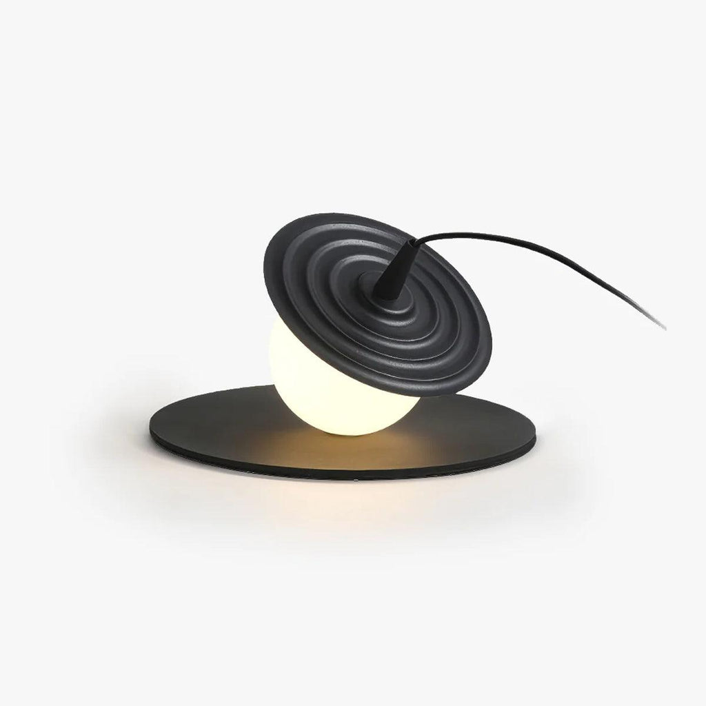 Miller Record Table Light, Bedside Table Lamp, Metal, ∅ 9.4″ x H 5.9″