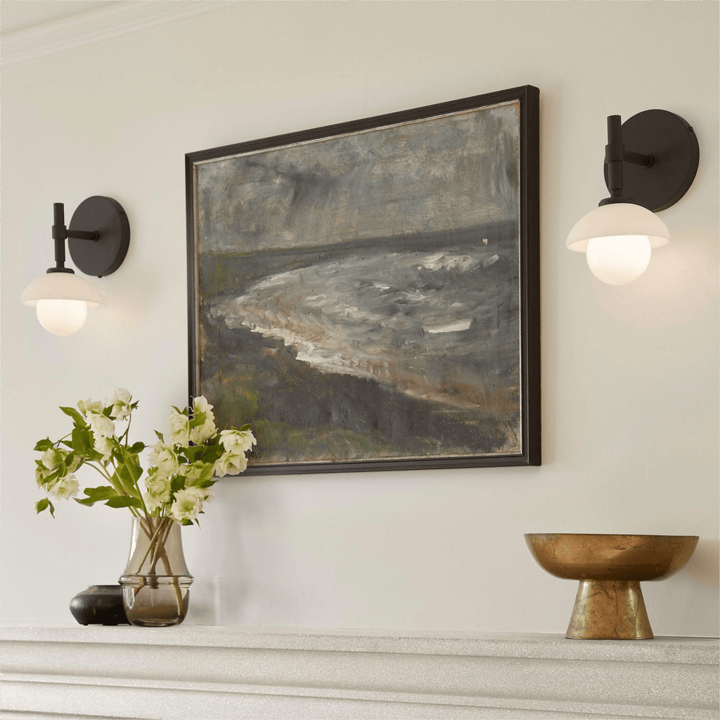 Milo Alabaster Double Wall Light, Hardwired Wall Sconce, detail 13