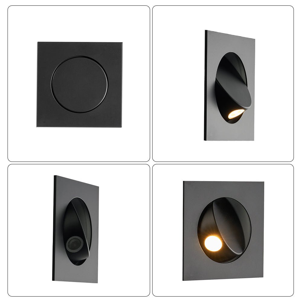 Clean-Lined Recessed Rotatable Sconce, Bedside Table Lamp, detail 9