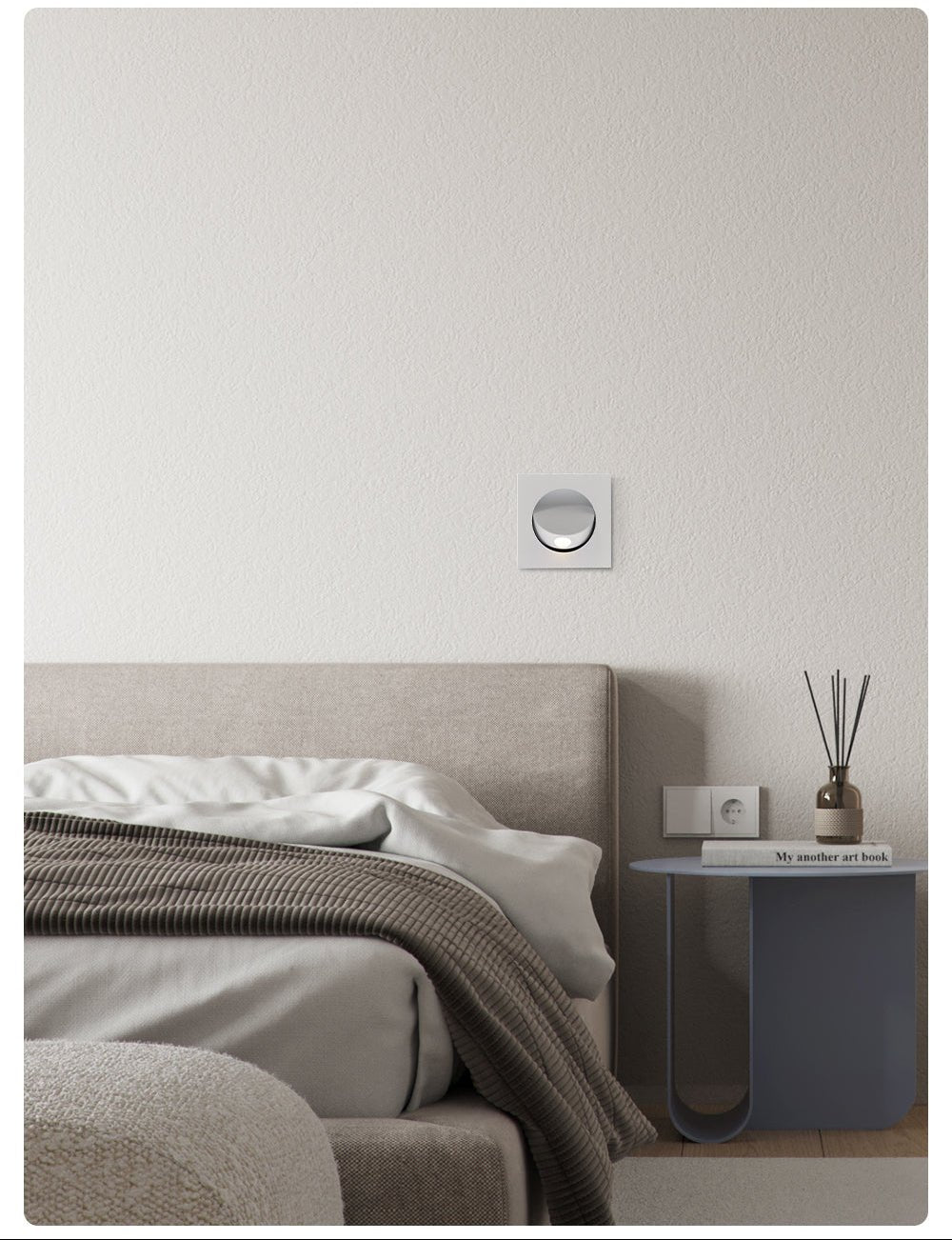 Clean-Lined Recessed Rotatable Sconce, Bedside Table Lamp, detail 5