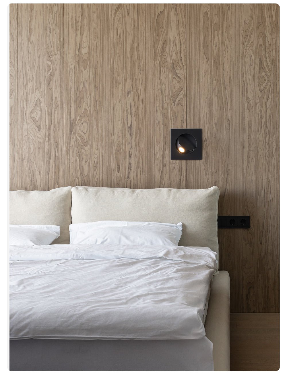 Clean-Lined Recessed Rotatable Sconce, Bedside Table Lamp, detail 7