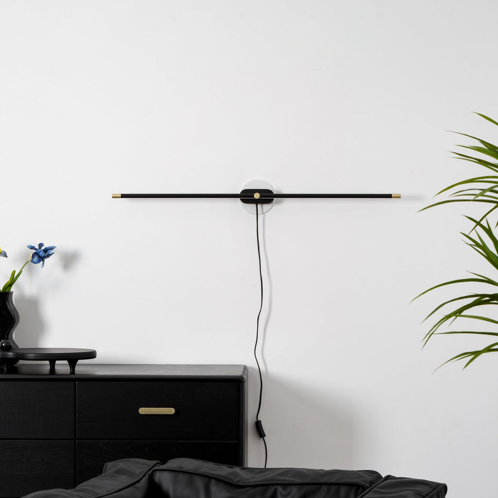 Clean-Lined Linear Plug-In Wall Light, Plug-In Wall Sconce, detail 23