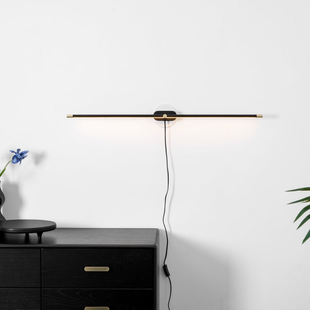 Clean-Lined Linear Plug-In Wall Light, Plug-In Wall Sconce, detail 12