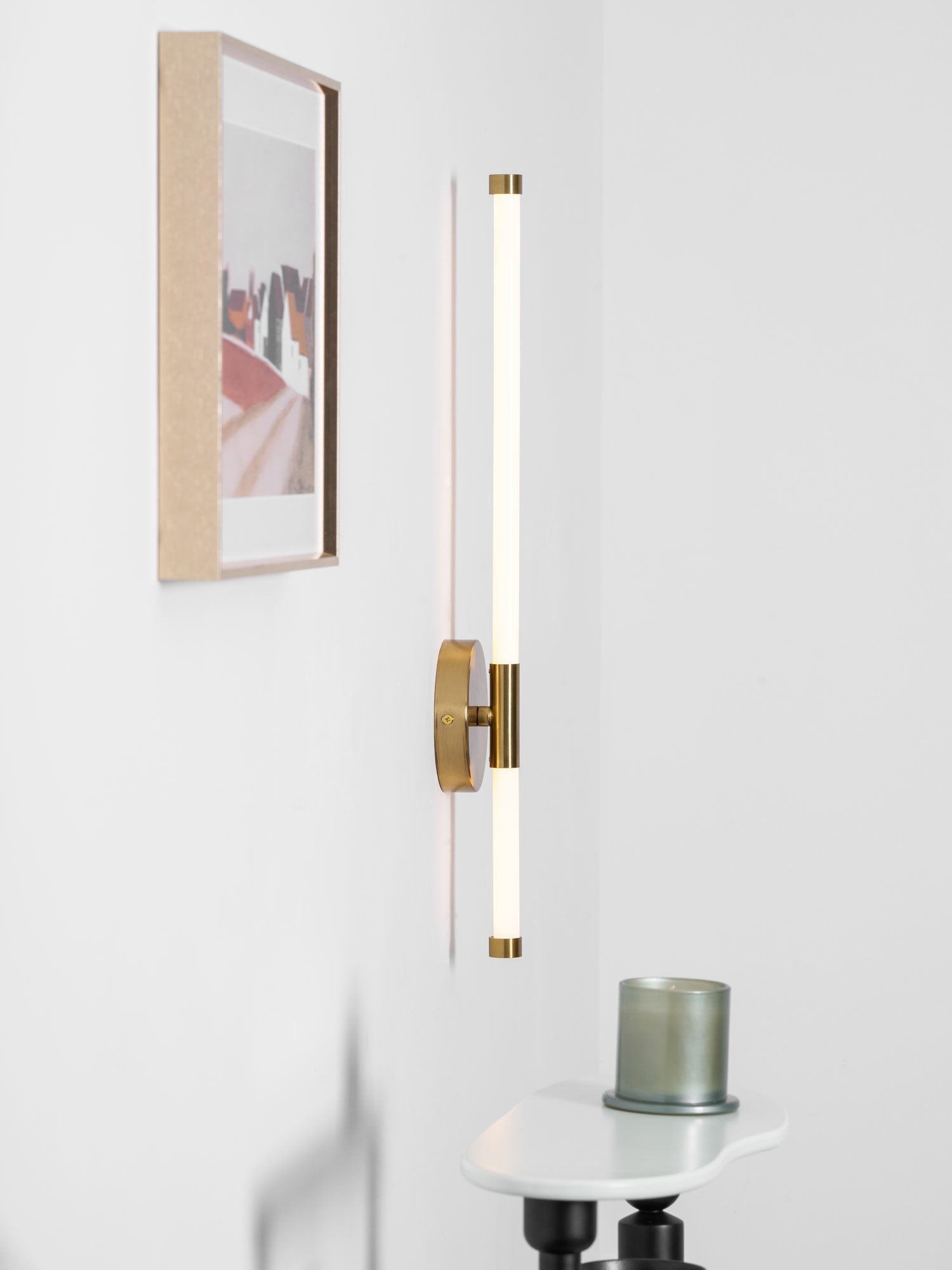 Clean-Lined Vertical Wall Light, Hardwired Wall Sconce, detail 43