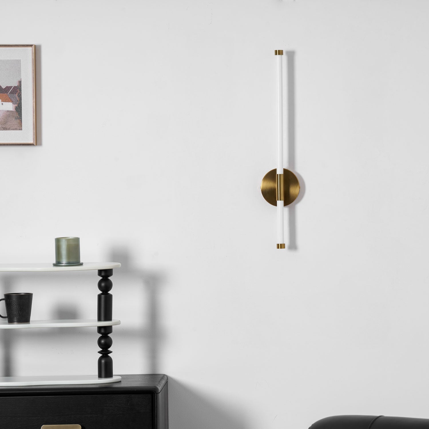 Clean-Lined Vertical Wall Light, Hardwired Wall Sconce, detail 48