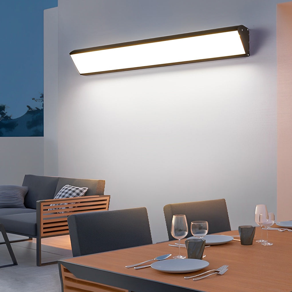Clean-Lined Waterproof LED Contemporary Exterior Wall Light Fixture Wall Light, Outdoor Wall Light, Aluminum, 23.6"