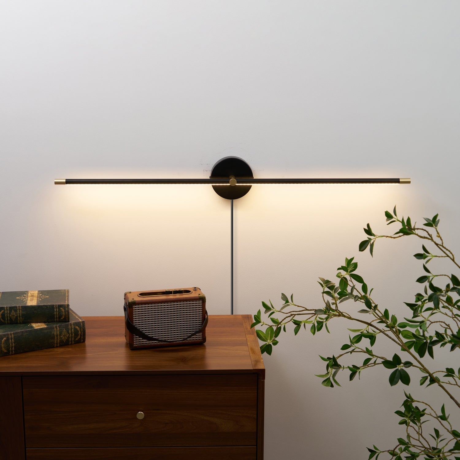 Clean-Lined Linear Plug-In LED Wall Light, Plug-In Wall Sconce, detail 27