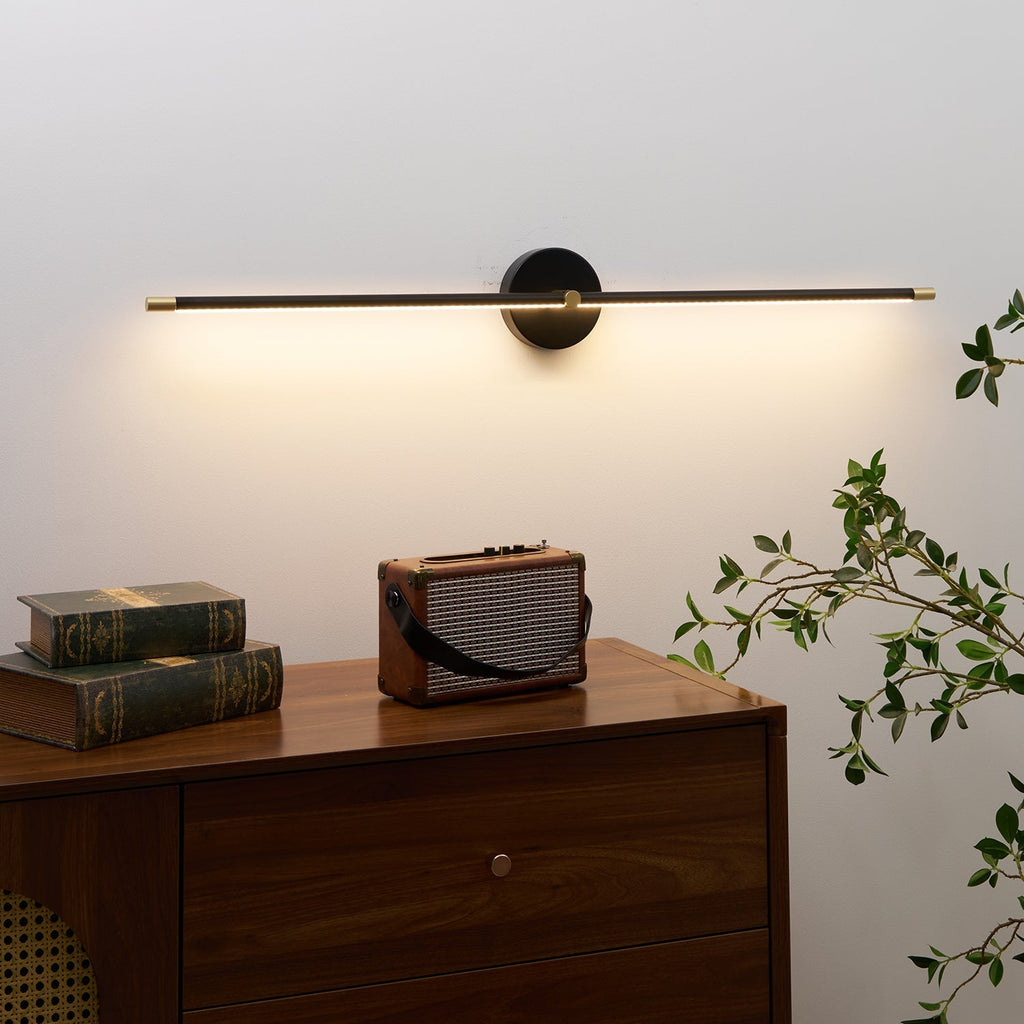 Clean-Lined Linear LED Wall Light, Hardwired Wall Sconce, detail 2