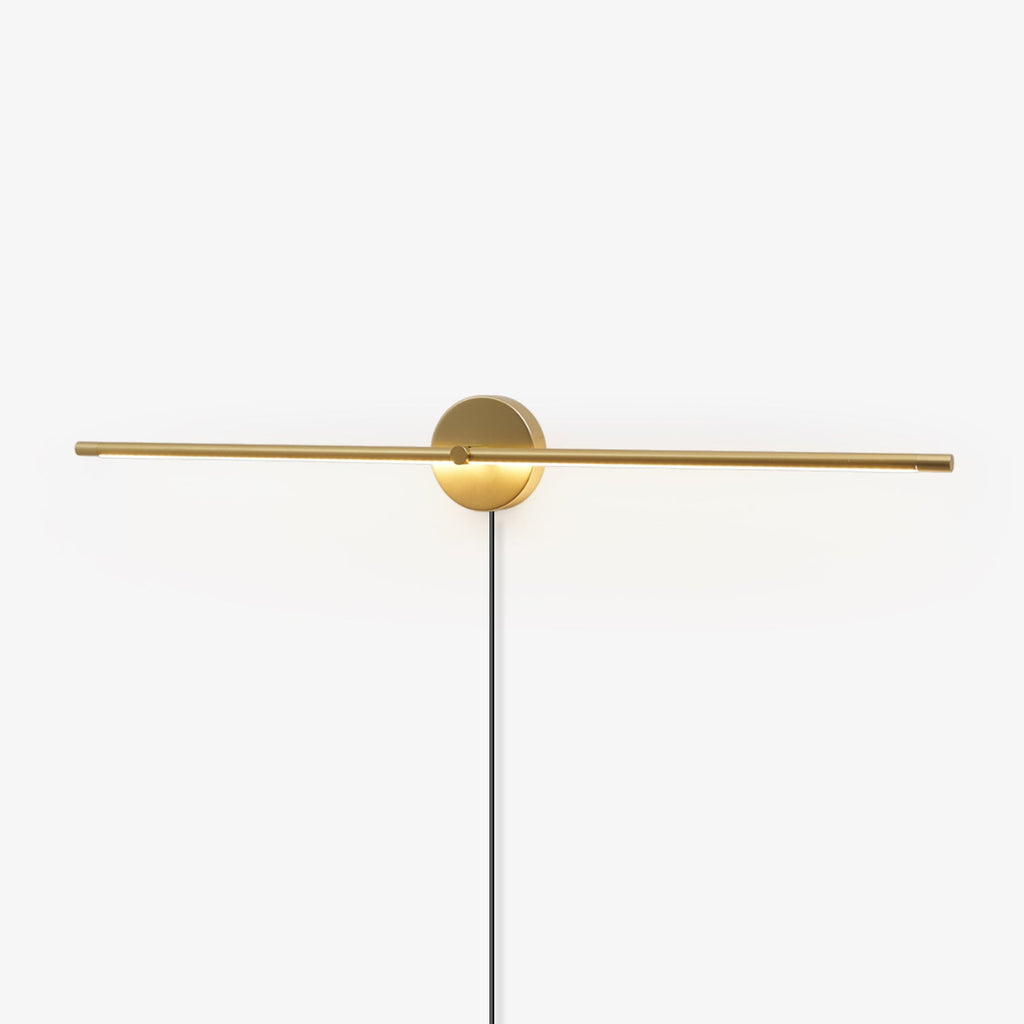 Clean-Lined Linear Plug-In LED Wall Light, Plug-In Wall Sconce, Metal, L 68cm x H 5cm