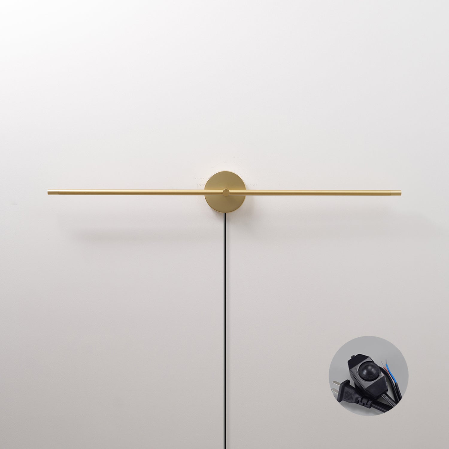 Clean-Lined Linear Plug-In LED Wall Light, Plug-In Wall Sconce, detail 25
