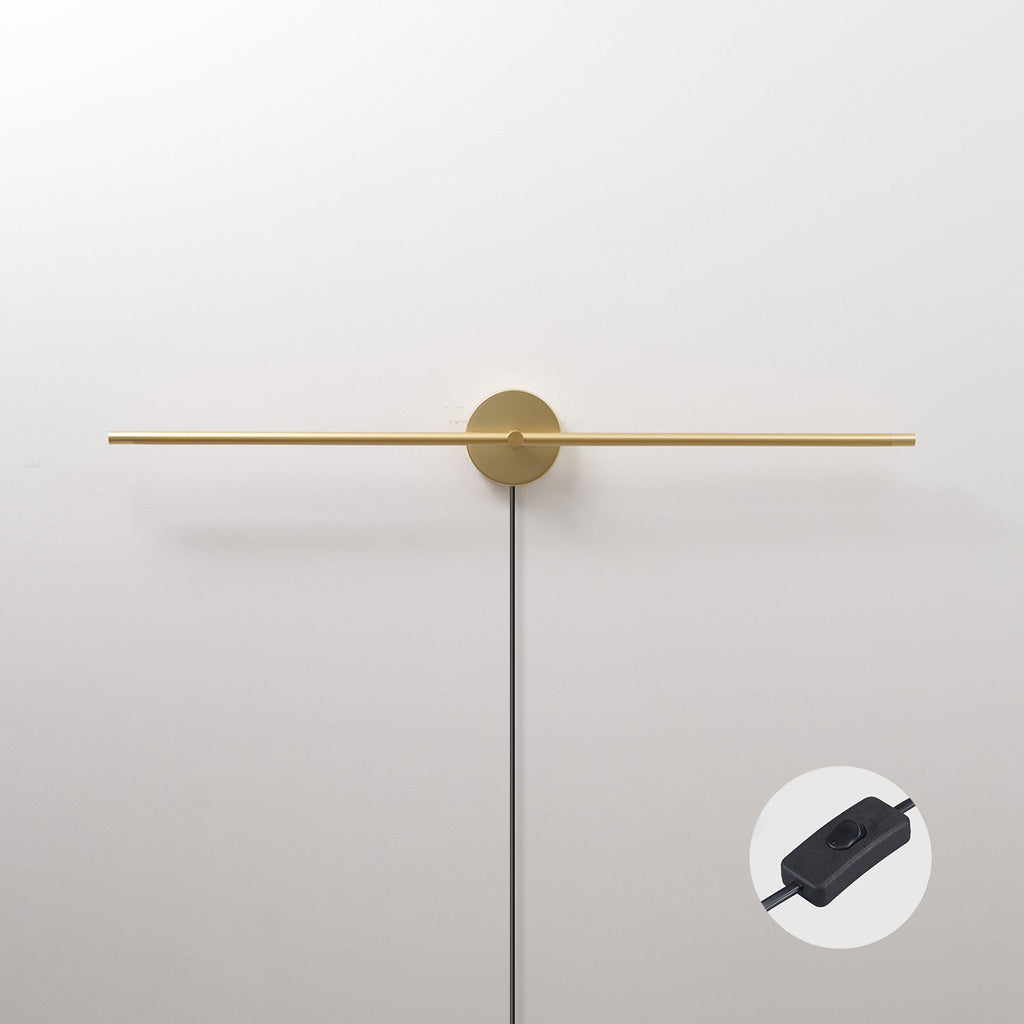 Clean-Lined Linear Plug-In LED Wall Light, Plug-In Wall Sconce, detail 24