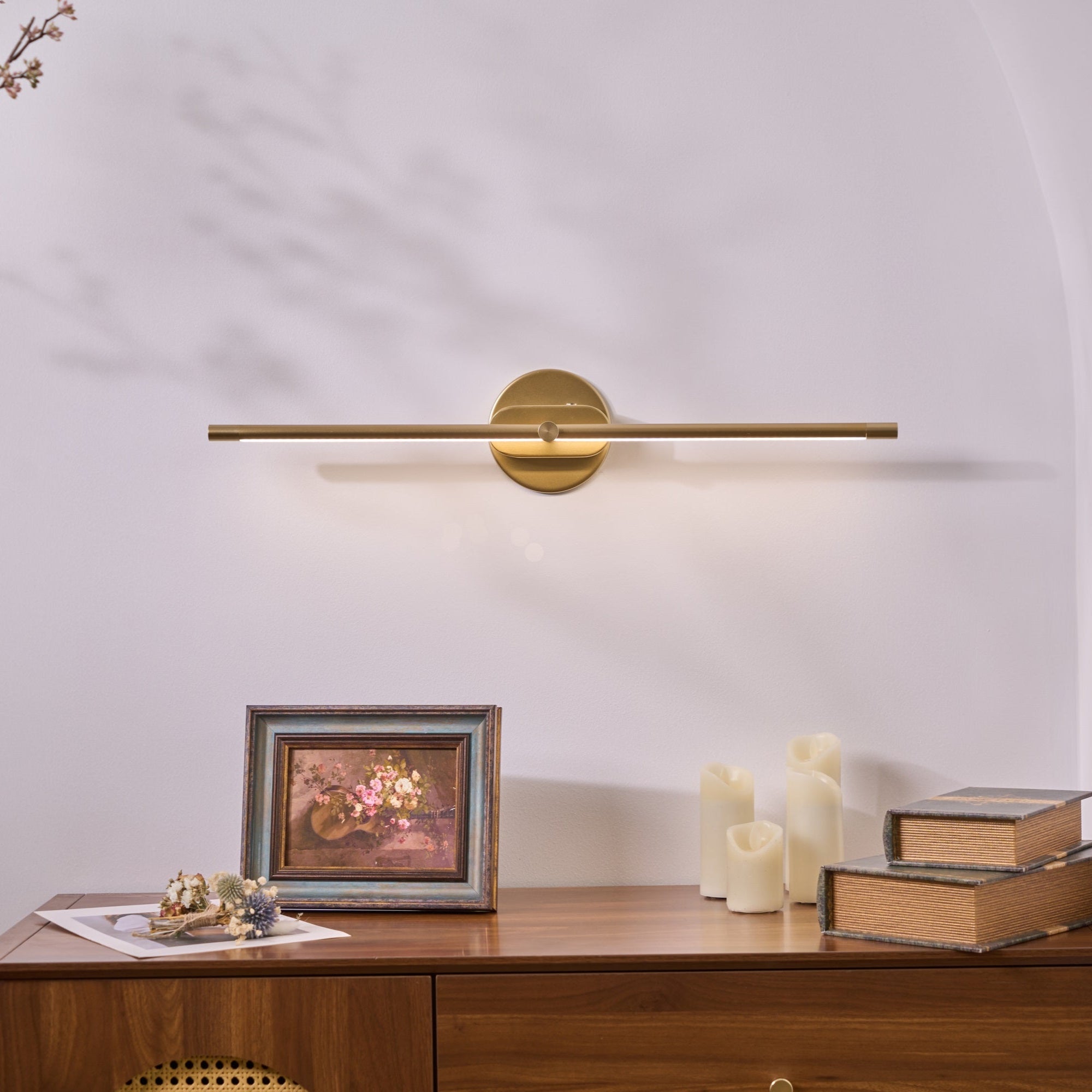 Clean-Lined Linear Rechargeable Wall Light, Bathroom Wall Sconce, detail 53