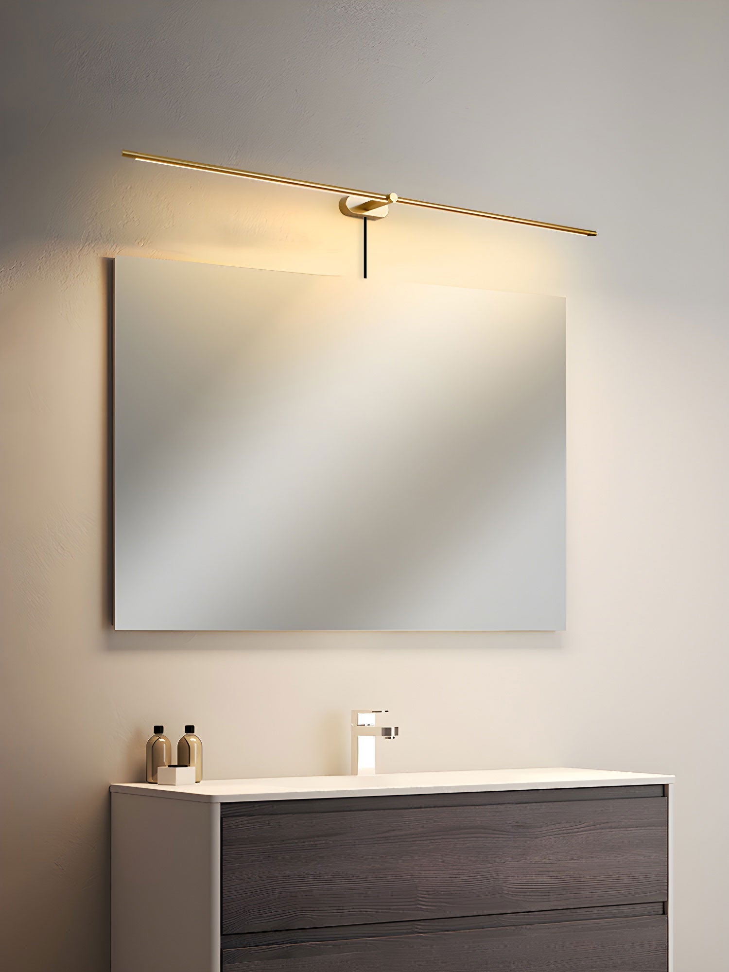 Clean-Lined Linear Plug-In Wall Light, Plug-In Wall Sconce, detail 5