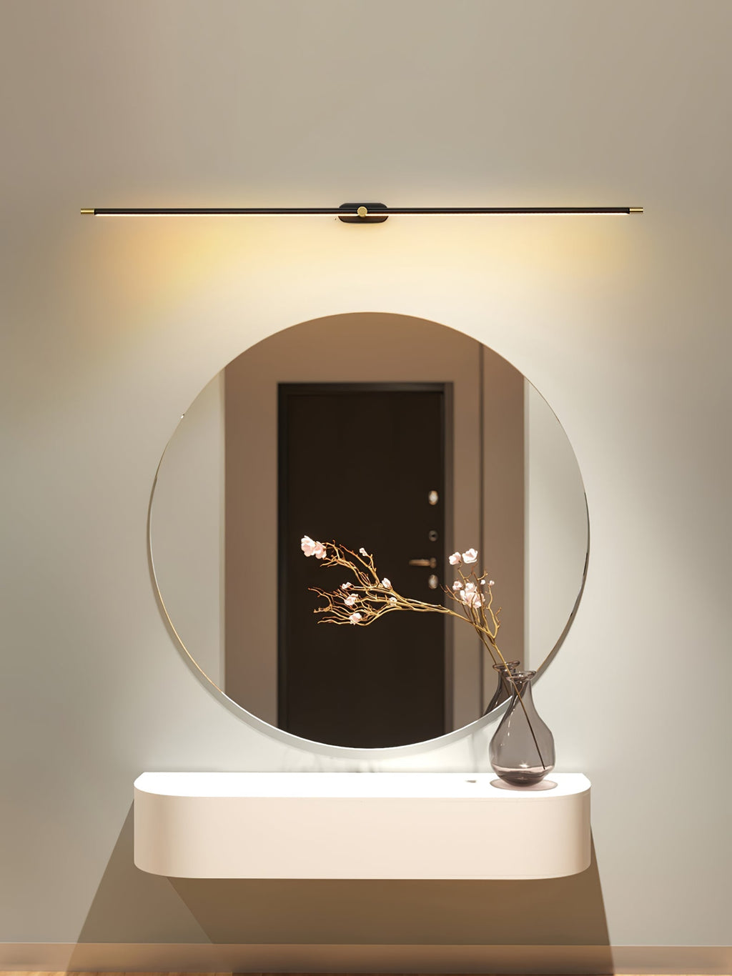 Clean-Lined Linear Rechargeable Wall Light, Bathroom Wall Sconce, detail 26