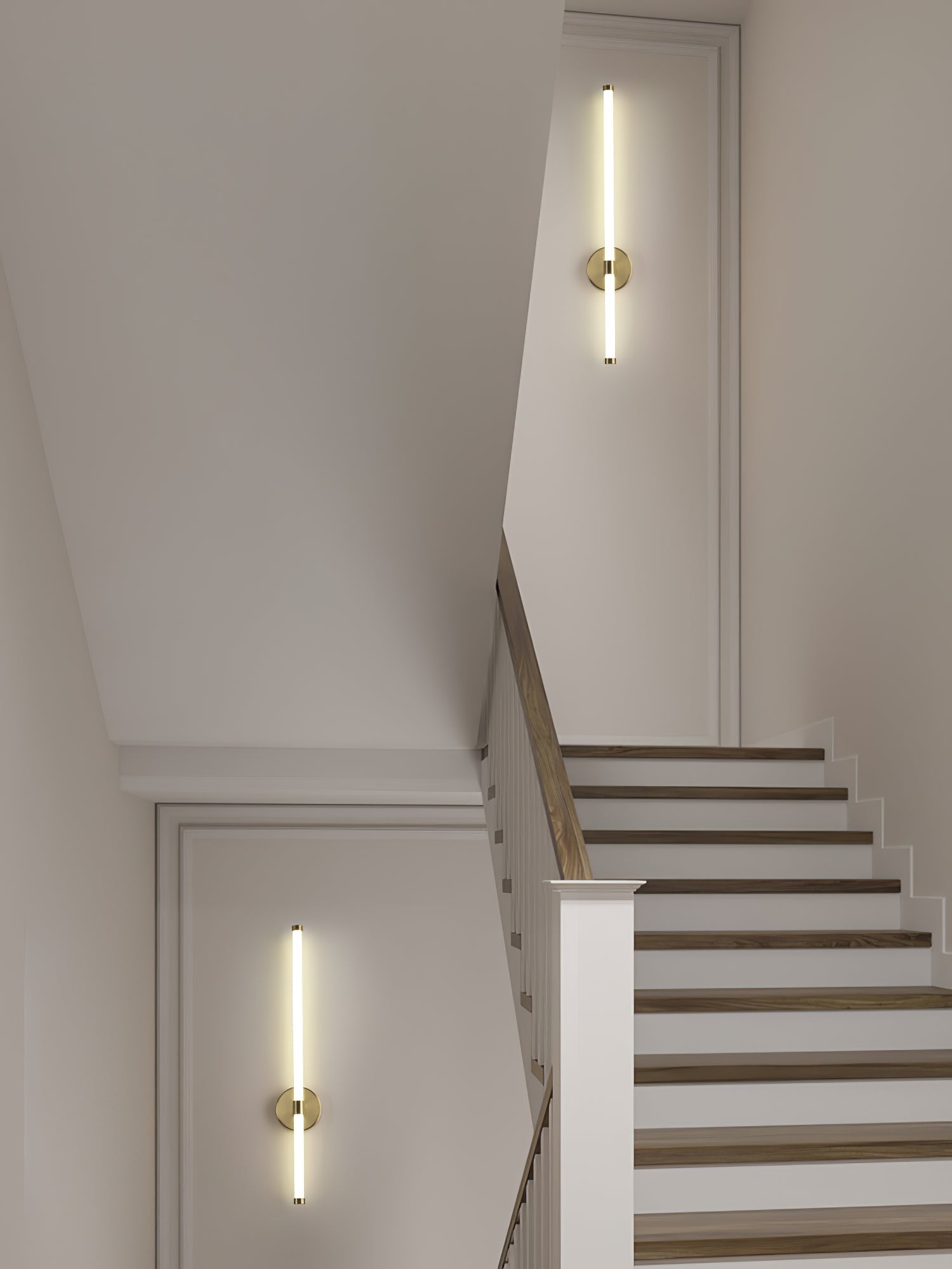Clean-Lined Vertical Wall Light, Hardwired Wall Sconce, detail 13