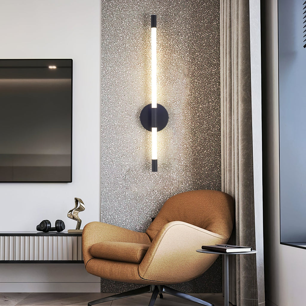 Clean-Lined Vertical Wall Light, Hardwired Wall Sconce, detail 16