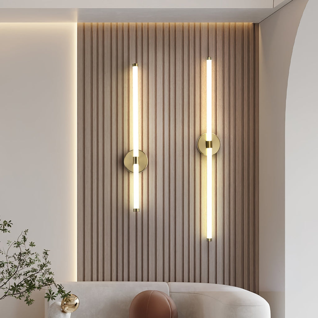 Clean-Lined Vertical Wall Light, Hardwired Wall Sconce, detail 2