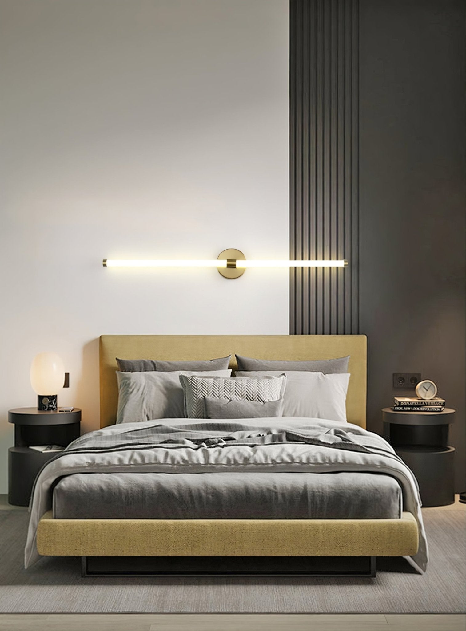 Clean-Lined Vertical Wall Light, Hardwired Wall Sconce, detail 18