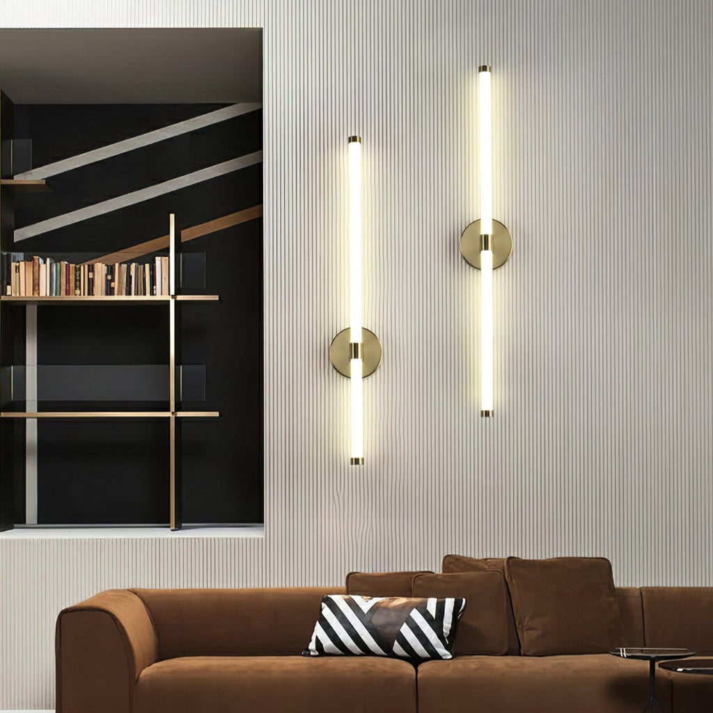 Clean-Lined Vertical Wall Light, Hardwired Wall Sconce, detail 4