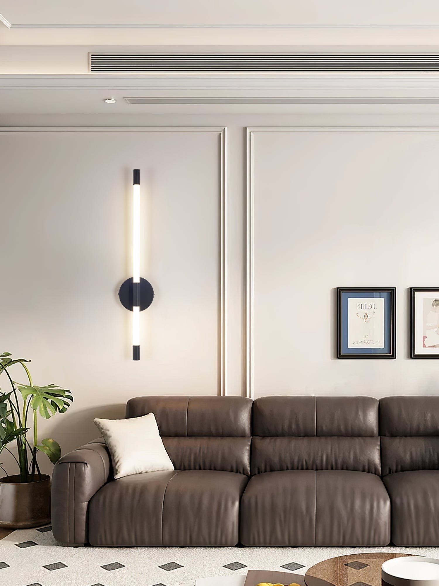 Clean-Lined Vertical Wall Light, Hardwired Wall Sconce, detail 26